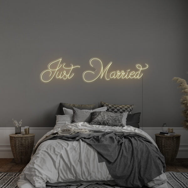 Napis Just Married Neon LED