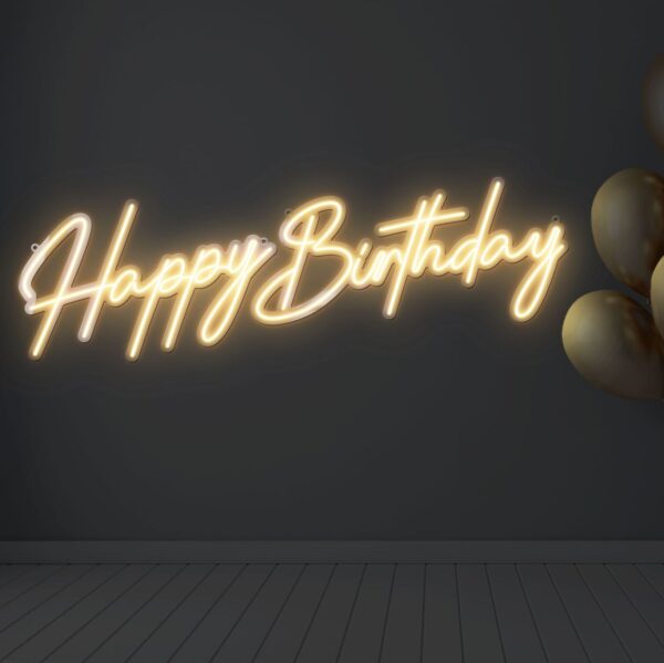 neon led happy birthday