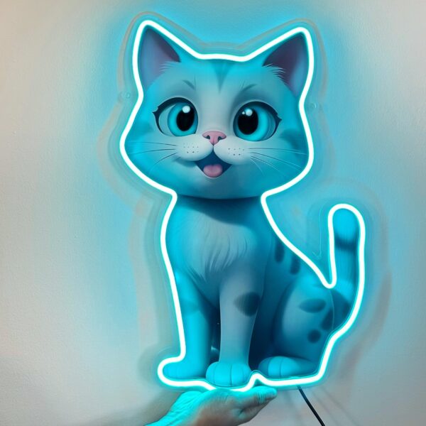 Lampka nocna niebieski kot