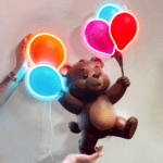lampka nocna dla dziecka miś z balonami