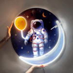 lampka nocna astronauta
